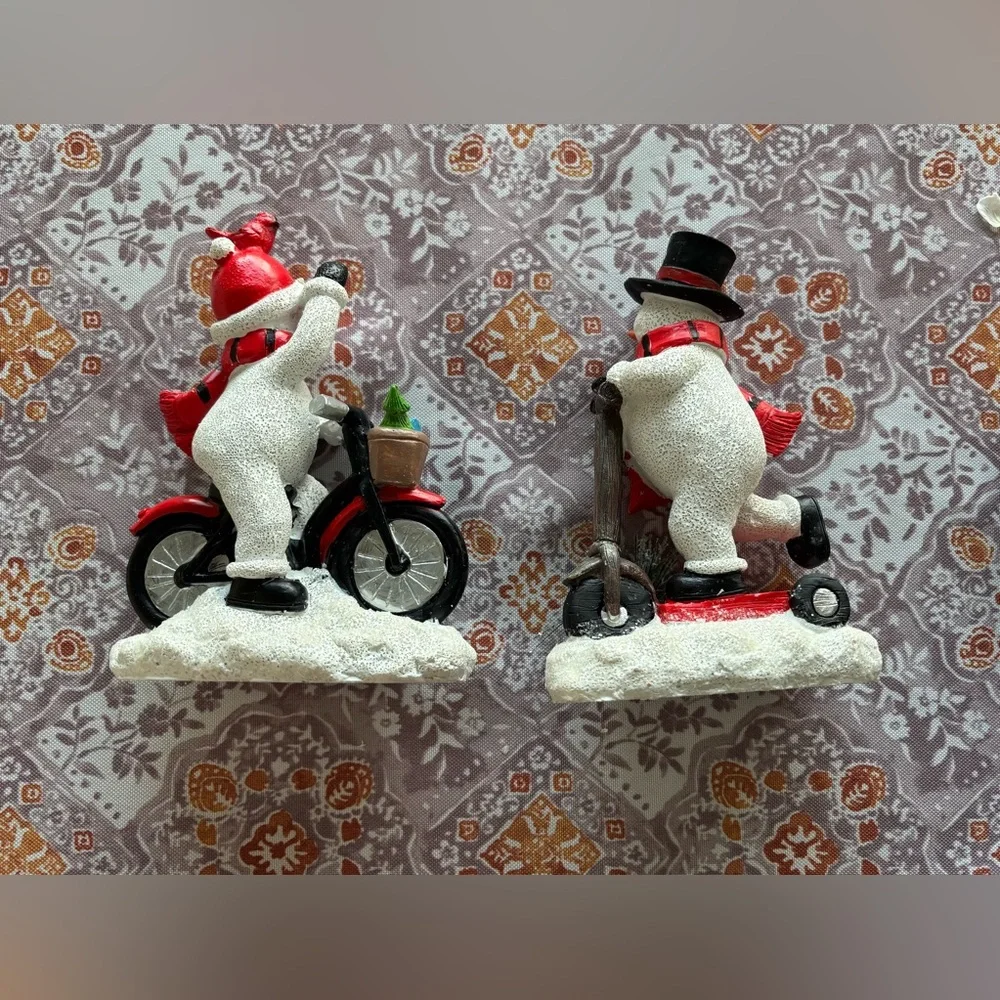 iStatue Snowmen on Bike Christmas Collection Figurines New in Original Package